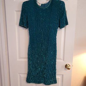 Emerald green vintage cocktail dress
